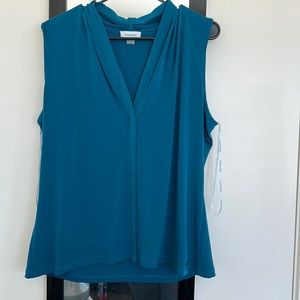 Calvin Klein teal blouse size XL